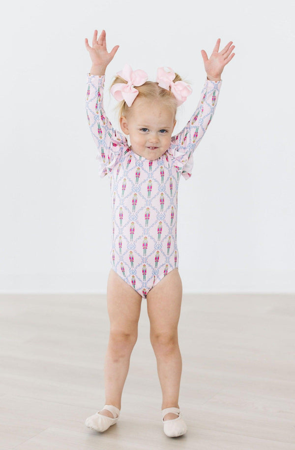 pink-nutcracker-l-s-flutter-sleeve-leotard Mila & Rose at Sophia's Style-Pink Nutcracker L/S Flutter Sleeve Leotard-6-12M-Flutter Leotard L/S-1